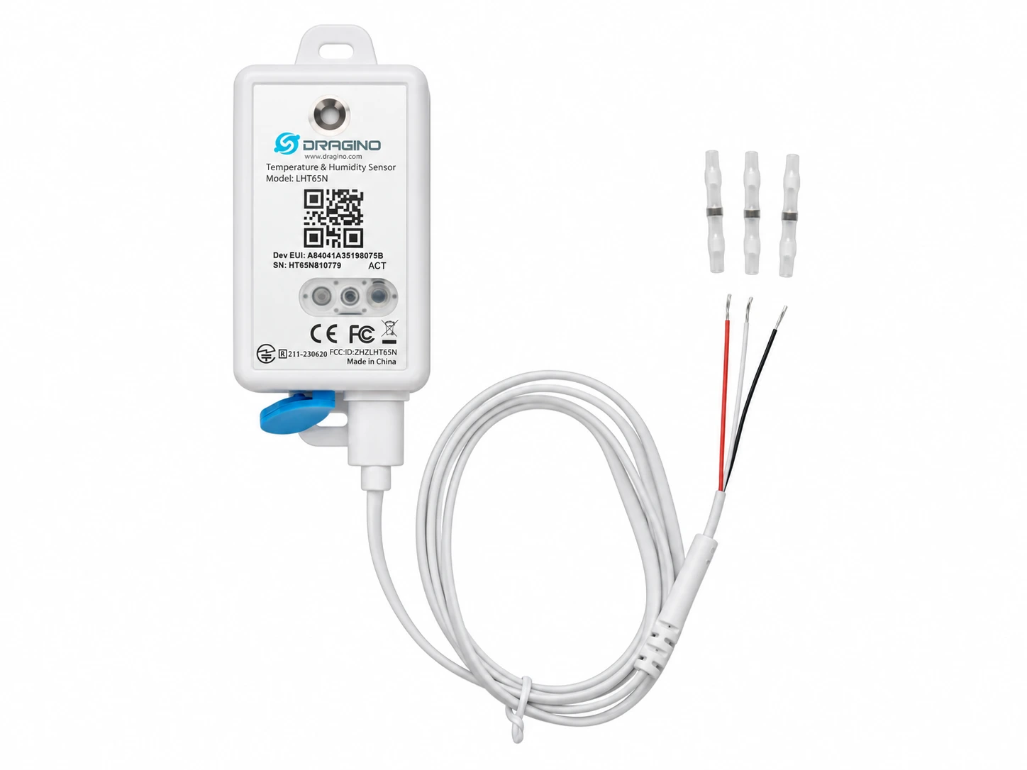 LHT65N-S-DC LoRaWAN dry-contact sensor, product photo for the ThinkLink integration