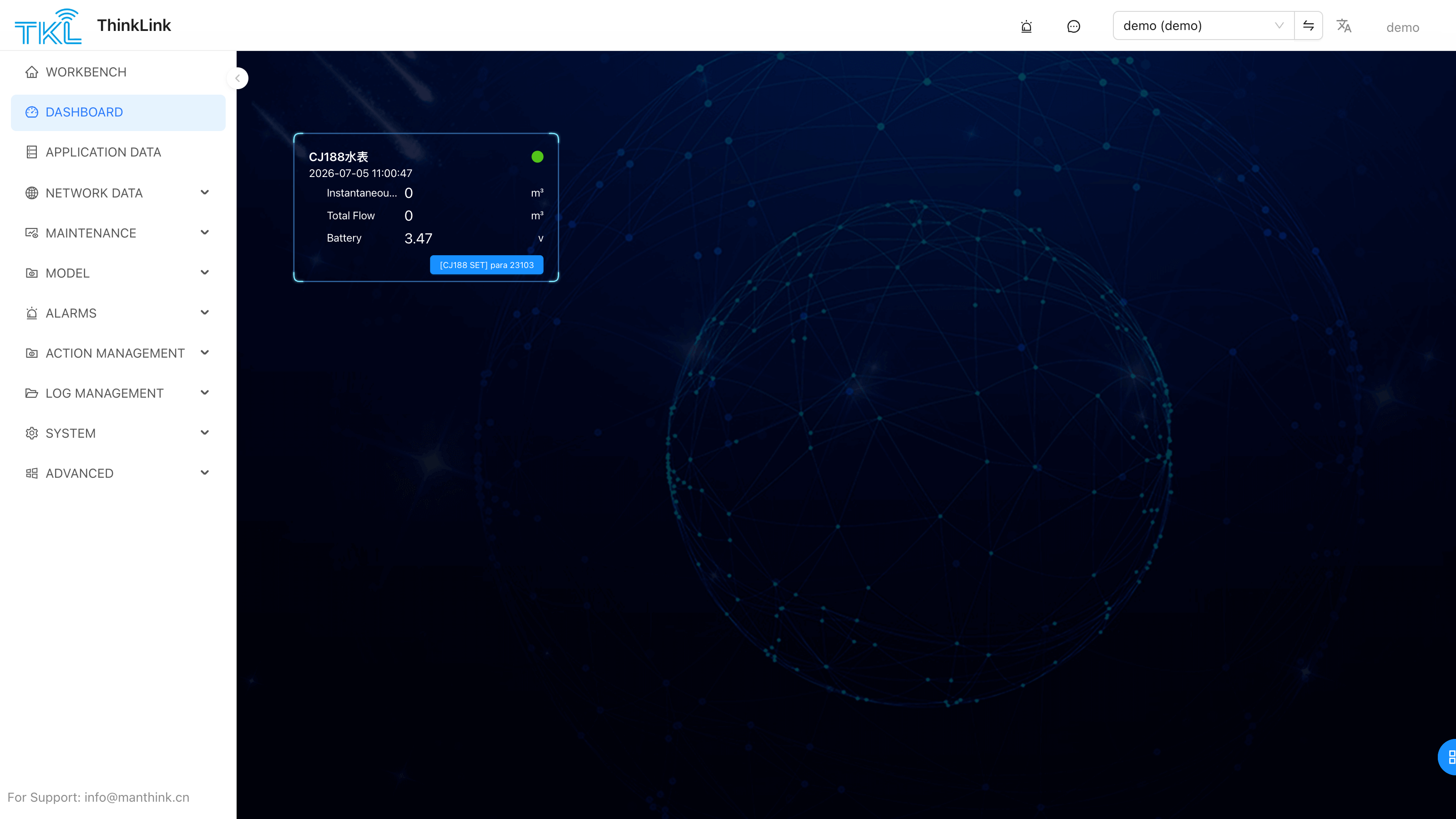 Dashboard view page
